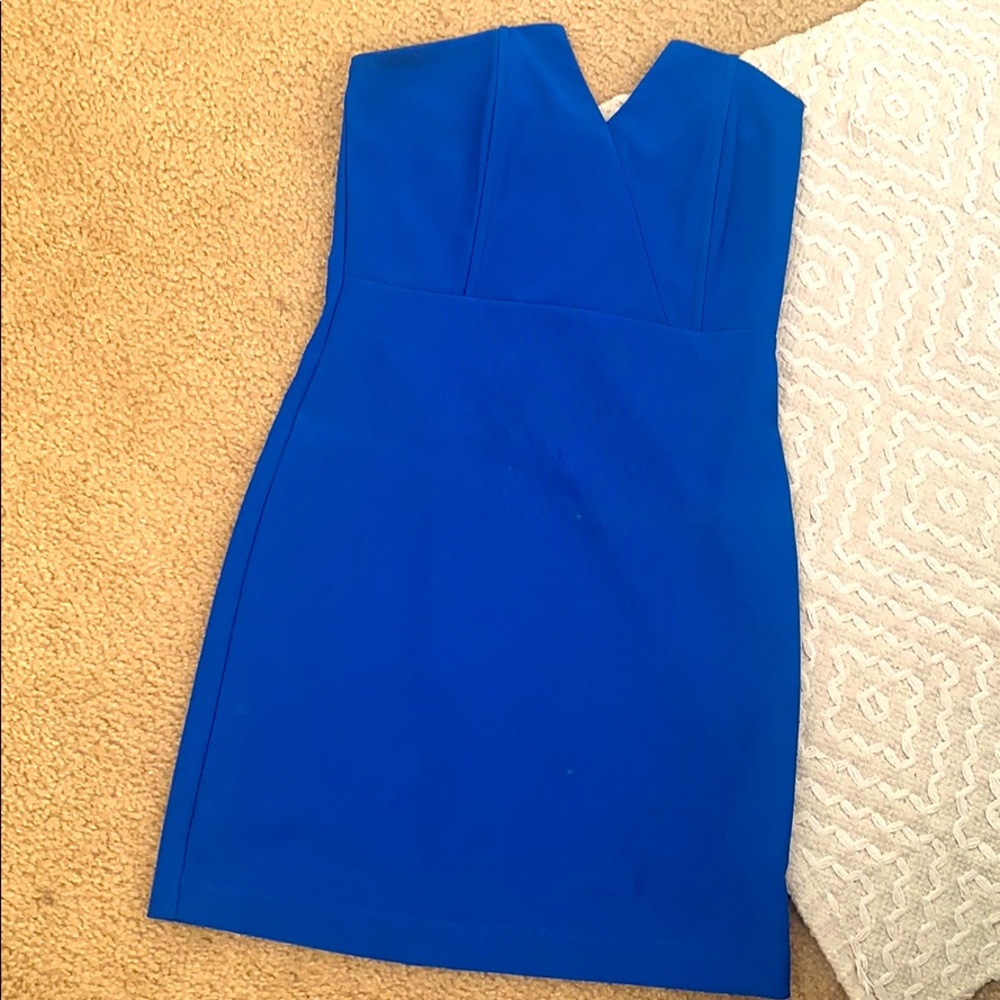 Royal blue fitted dress